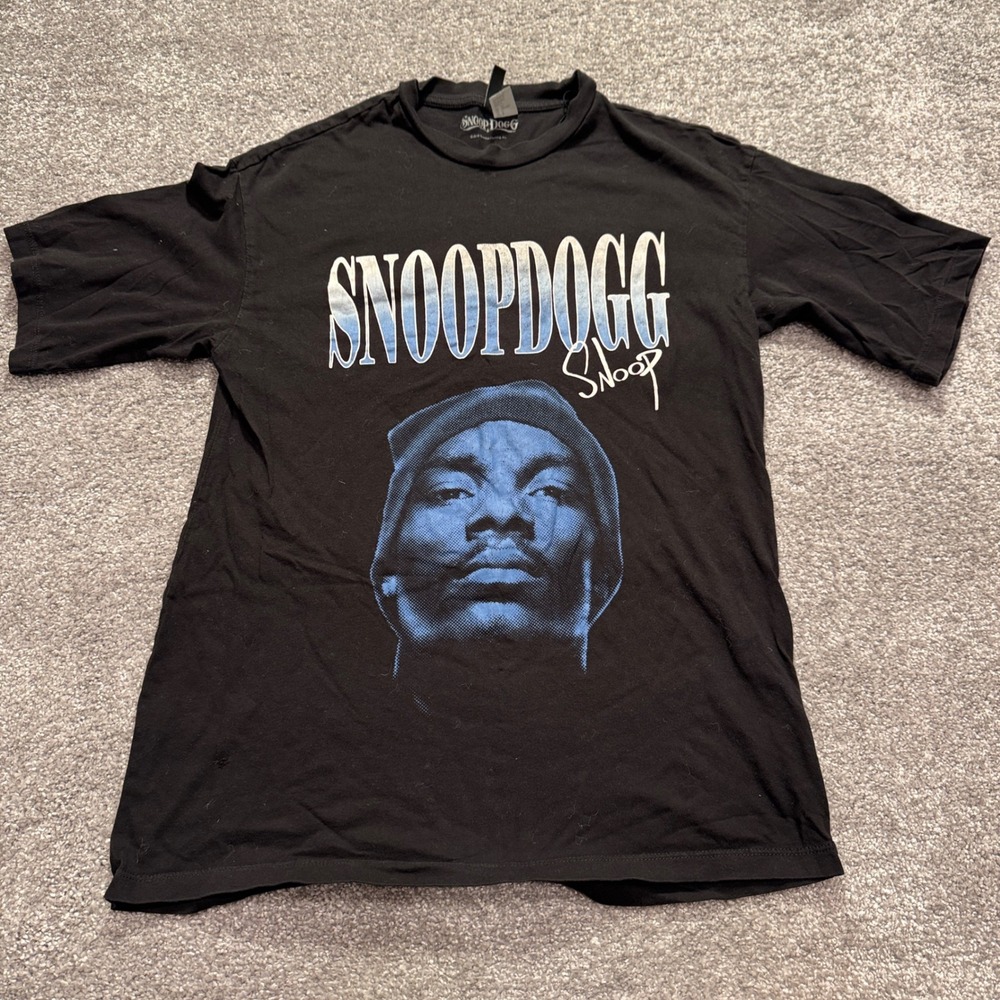 H&M Divided Snoop Dogg Shirt Women Small Black Cotton Hip Hop Rap Streetwear Tee
